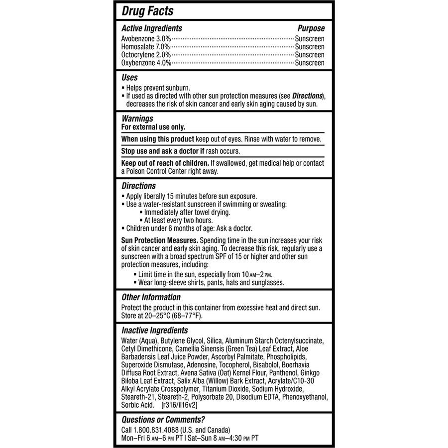 hudbalancering sheer daily defense bredspektret spf 30